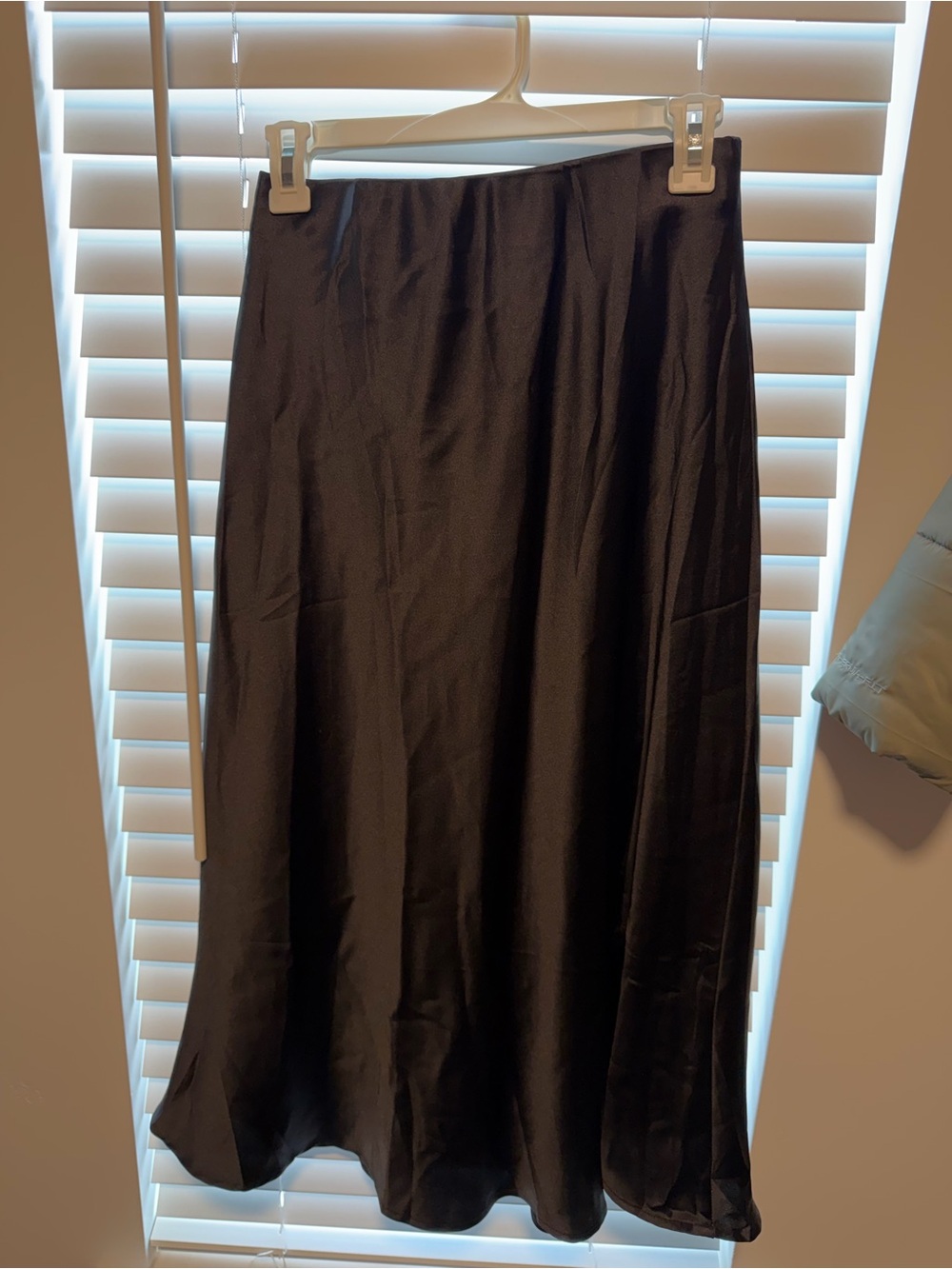S'well Black Maxi Satin Skirt
